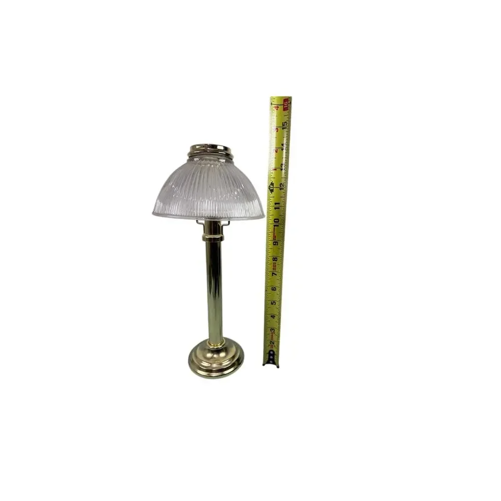 PartyLite Spring Loaded Brass Tone Gaslight Utility Candle Lamp